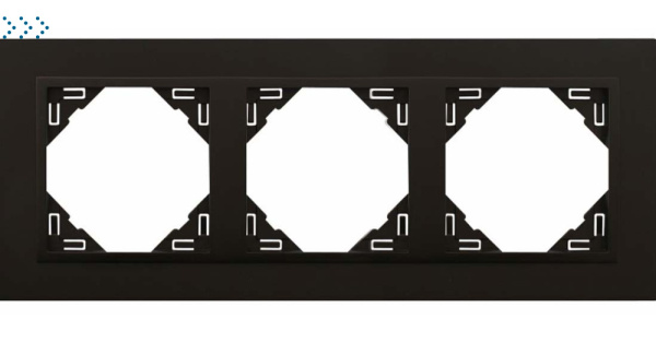 3-х местная рамка, черный/черный (90930 TRR)